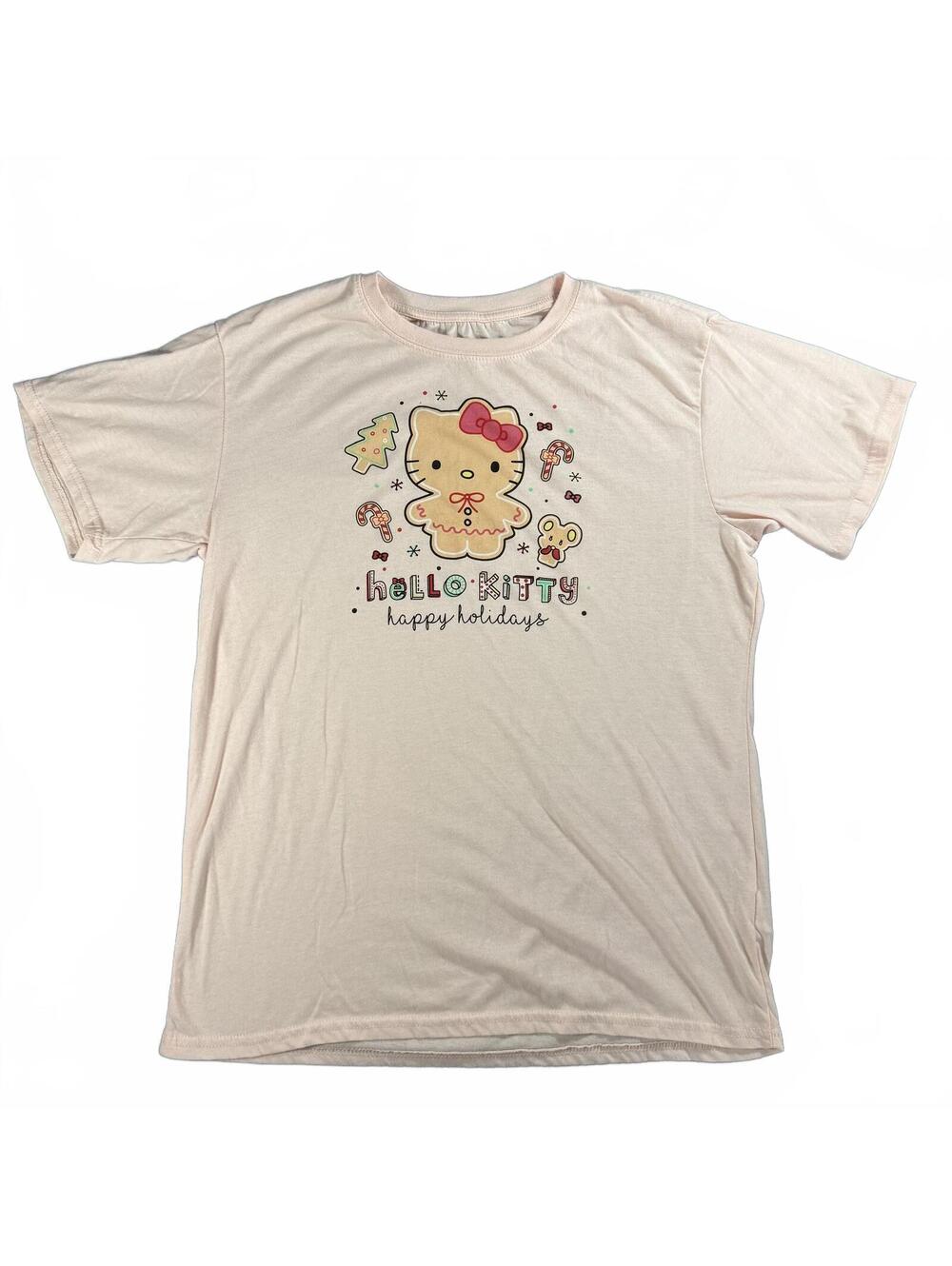 Official Sanrio Hello Kitty "Happy Holidays" Gingerbread Graphic Tee